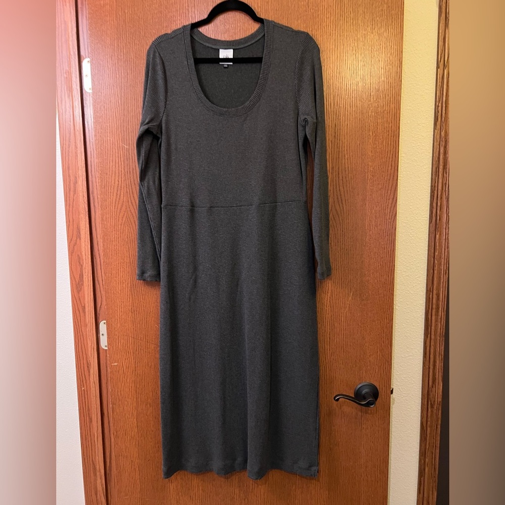 CAbi Charcoal Long Sleeve Dress